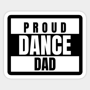 Proud Dance Dad Sports Sticker